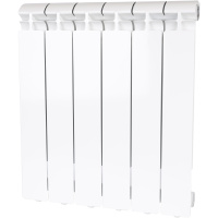 STOUT ALPHA 500 6 секций радиатор алюминиевый боковое подключение (белый RAL 9016)