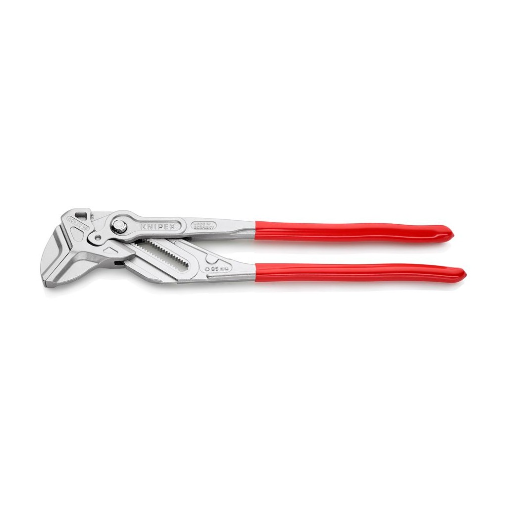 Клещи KNIPEX переставные-гаечный ключ, зев 85 мм, длина 400 мм, хром, обливные ручки, KN-8603400