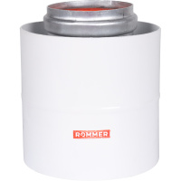 ROMMER RCA-6010-210100 Начальный участок вертикальный коакс. 60/100 (Baxi (кроме ECO Nova/Classic), Ariston, Vaillant, Viessmann, Kiturami, Mizudo, Beretta, Oasis, Wolf, Haier, Tiberis, DeDietrich, Arderia ) хомут в комплекте + втулка D60 L-50