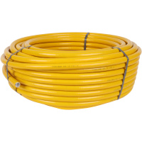 Stahlmann Труба гофр.из нерж.стали SS304 Stahlmann 15A, отожженная в оболочке желтая