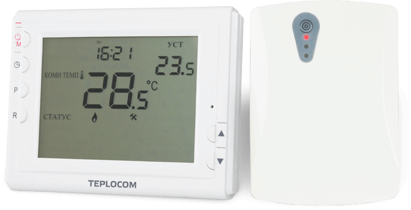 Термостат комнатный беспроводной Teplocom TS-PROG-2AA/3A-RF