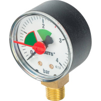 Watts F+R201(MHR) 50/4x1/4" Манометр радиальный 50мм, 0-4 бар