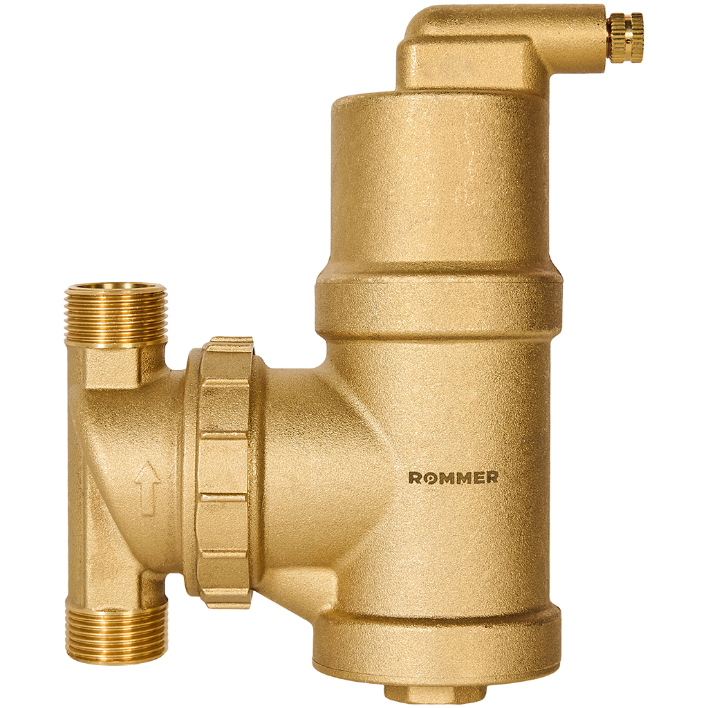 Сепаратор воздуха ROMMER поворотный ВР 3/4 корпус- латунь, RFW-0070-259520