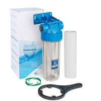 AquaFilter Фильтр 10SL,с возд. кл., лат. резьба 1"-ИТАЛЬЯНСКИЙ.Корпус, кронш, ключ и картридж FHPR1-B1-AQ. (12)