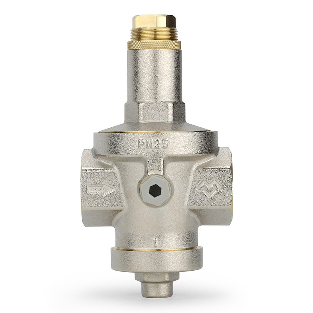 Редуктор давления VARMEGA 1", PN25, мембранный, с присоединением к манометру, VM12803
