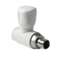 Pro Aqua PA41008 Pro Aqua d=20-1/2 PP-R Шаровой кран для радиатора прямой Белый