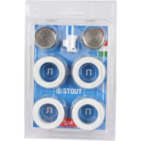STOUT SKU-0111-000134 STOUT Универсальный монтажный комплект для подключения радиатора 3/4" RAL 9016 STOUT SKU-0111-000134 STOUT Универсальный монтажный комплект для подключения радиатора 3/4" RAL 9016