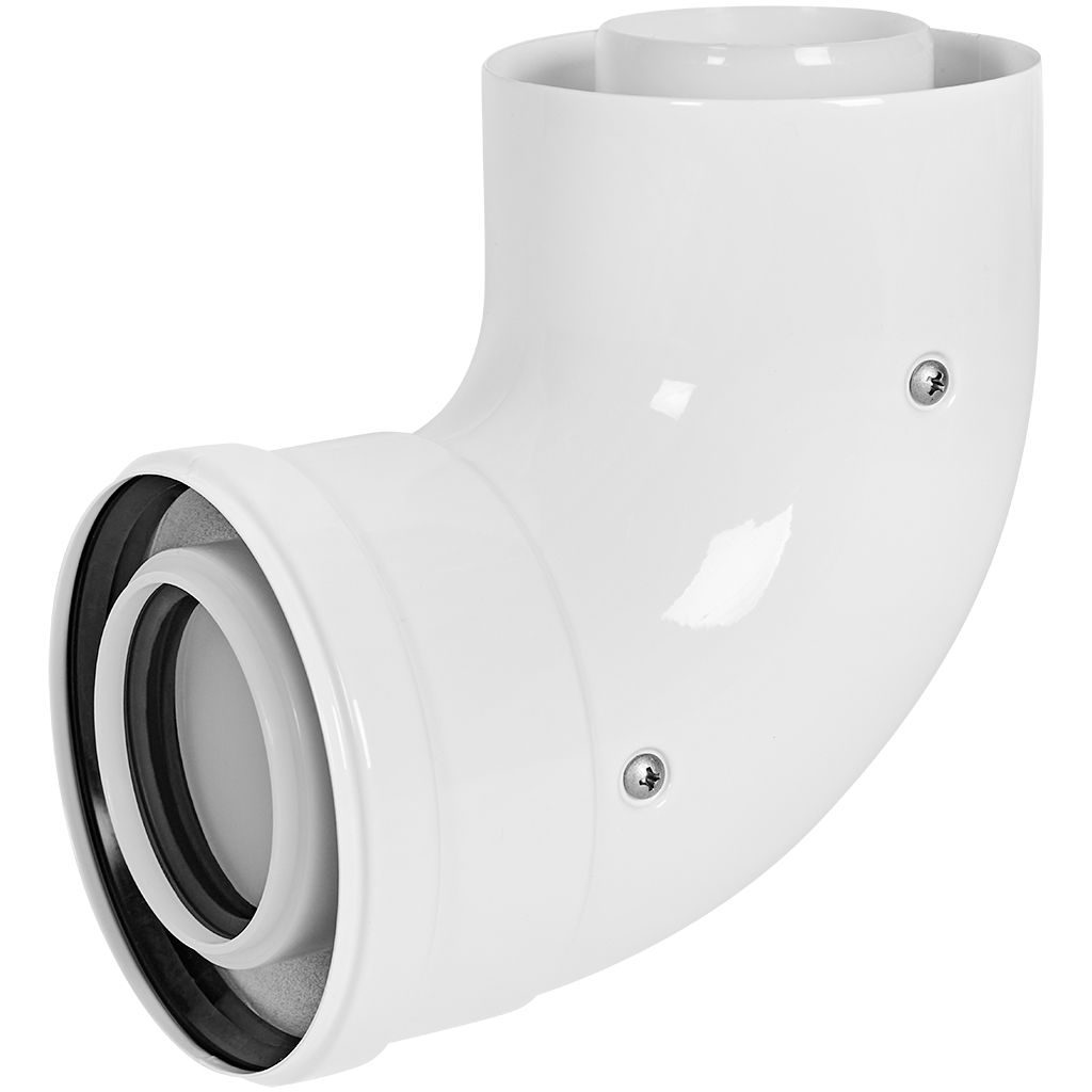 STOUT SCR-8610-000090 STOUT Отвод 90° конденсац. коакс. D60(п-м)/100(п-м), SCR-8610-000090