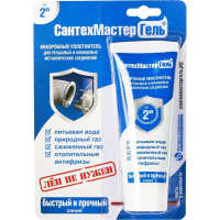 СантехМастерГель Анаэробные гели СантехМастерГель Синий, быстрый и прочный, до 2?, 60 г, тюбик, блистер