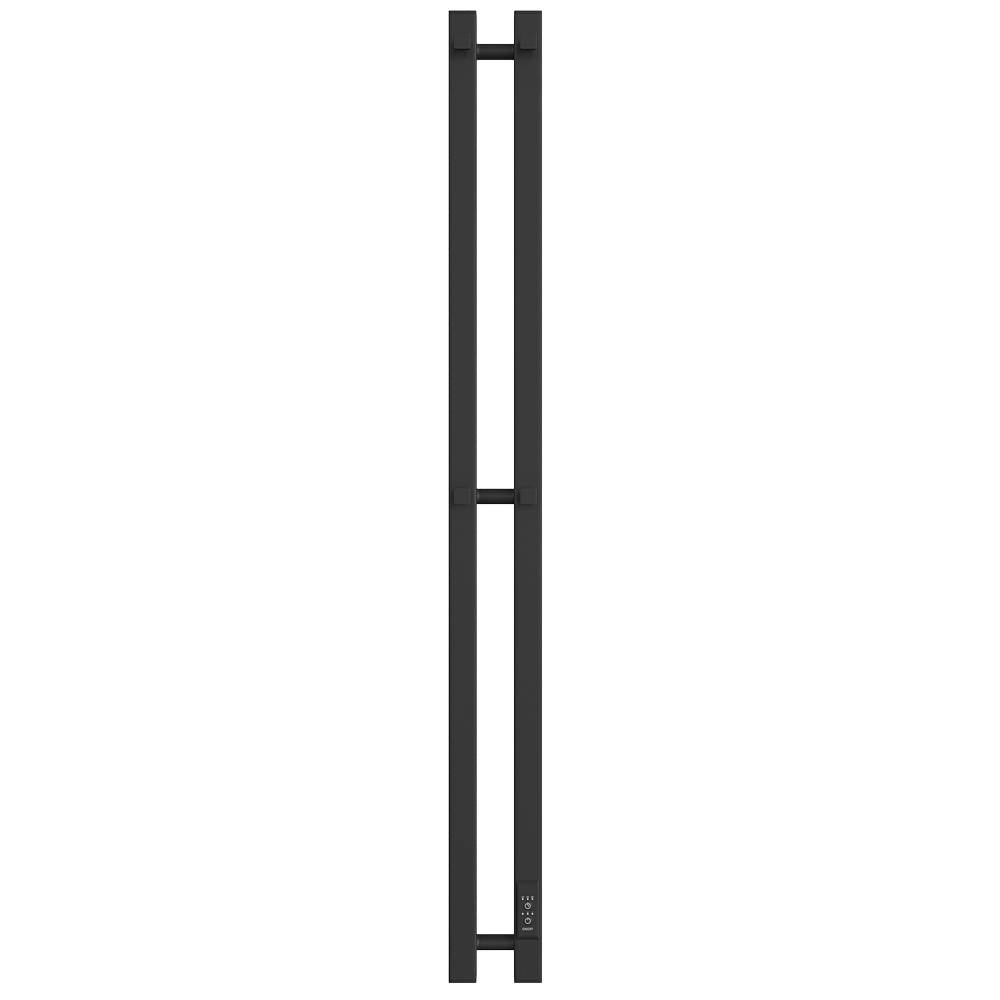 Полотенцесушитель STOUT электрический ROCK quadro 120*08 Черный матовый 2 опоры, SHQ-R2Q0-012008