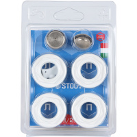 STOUT SKU-0111-000112 STOUT Универсальный монтажный комплект для подключения радиатора 1/2" RAL 9016 STOUT SKU-0111-000112 STOUT Универсальный монтажный комплект для подключения радиатора 1/2" RAL 9016