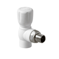 Pro Aqua PA42108 Pro Aqua d=20-1/2 PP-R Шаровой кран для радиатора угловой Белый
