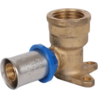 APE Угольник настенный с креплением удлинённый 1/2"х16 для металлопластиковых труб прессовой