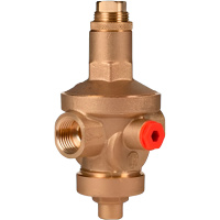 Регулятор давления мембранный латунь R153M Ду 25 Ру25 G1 ВР Рн=1,5 - 7бар с вых. под маном. Giacomini R153MY005