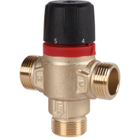 ROMMER RVM-1121-186520 ROMMER Термостатический смесительный клапан для систем отопления и ГВС 3/4  НР 30-65°С KV 1,8 (центральное смешивание)