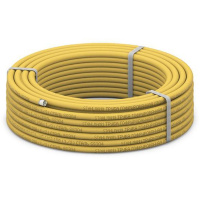 Stahlmann Труба гофр.из нерж.стали SS304 Stahlmann 20A, отожженная в оболочке желтая