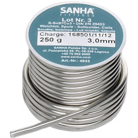 Sanha 4933 припой S-Sn97Cu3 Нр.3, 2,0 мм, катушка, 250 г 2,0mm, для медных труб под пайку
