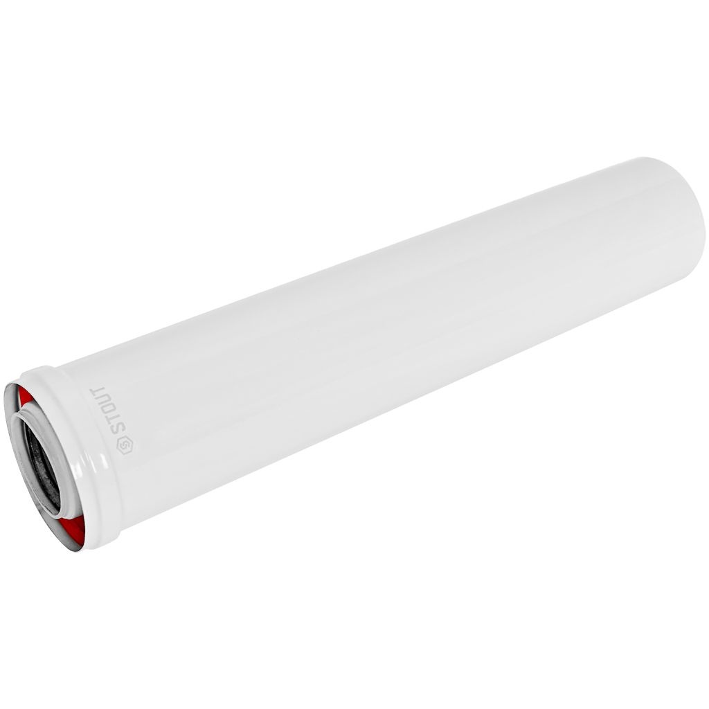 STOUT SCR-8610-000500 STOUT Удлинитель дымохода конденсац. коакс. D60(п-м)/100(п-м), L500, SCR-8610-000500