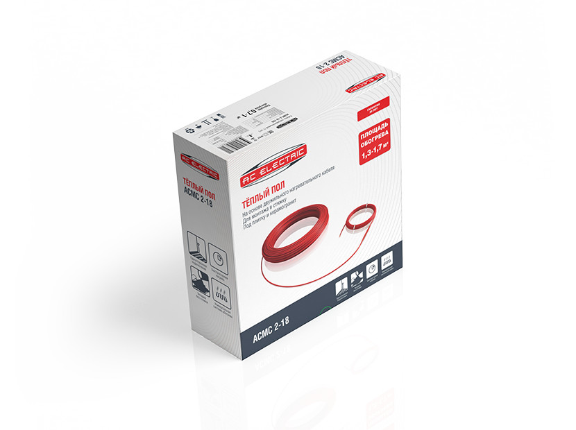 Кабель нагревательный AC ELECTRIC ACMC 2-18-1000 (комплект теплого пола)
