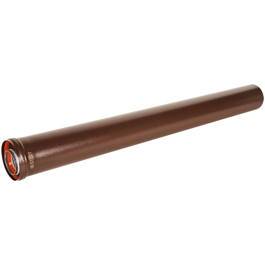 STOUT SCR-6010-701000 STOUT Удлинитель дымохода традиц. коакс. D60(п-м)/100(п-м), L1000, КОРИЧНЕВЫЙ, SCR-6010-701000
