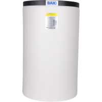 Baxi UBT 80 Водонагреватель косвенного нагрева (бойлер), напольный, 15,8 кВт, накопительный, с белым кожухом, из эмалированной стали, емкостью 80 л