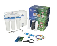 AquaFilter Пятиступенчатая система обратного осмоса (механика, уголь засыпной, уголь карбон-блок, мембрана 75 GPD, постфильтр, кран, накопительный бак) RX55249516