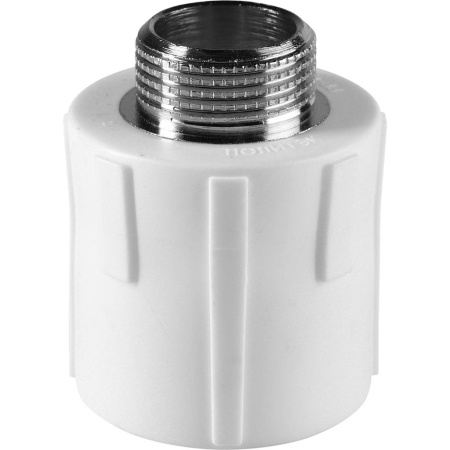 Политэк 32х3/4" Муфта комбинированная наруж. резьба для полипропиленовых труб под сварку (цвет белый)
