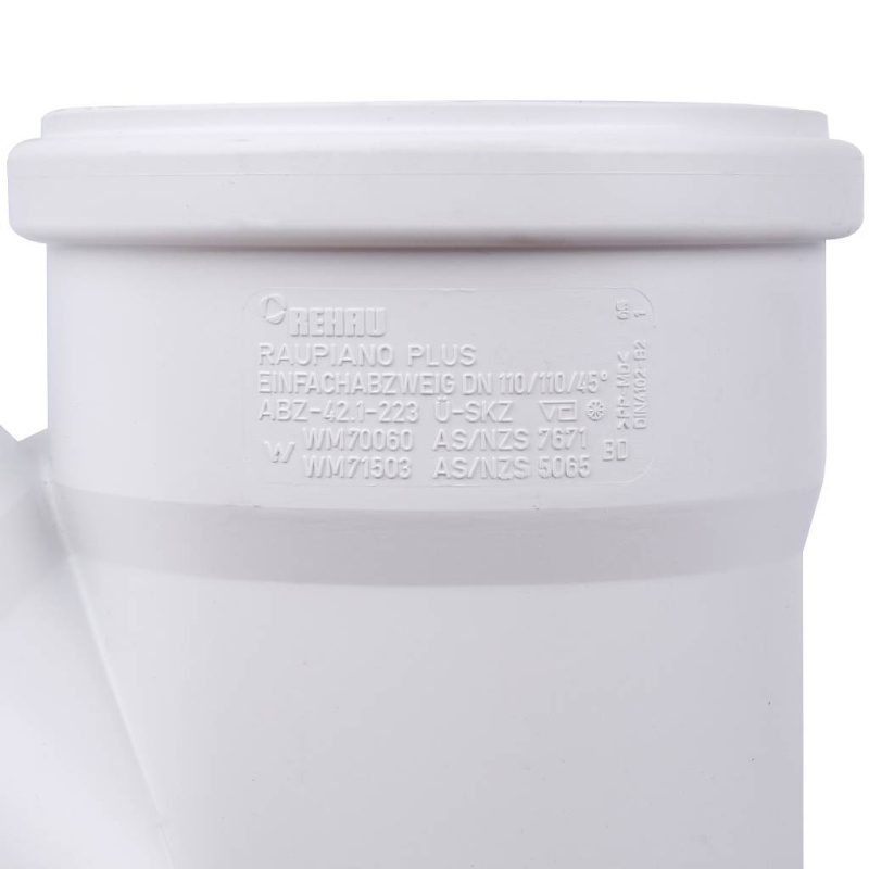 REHAU RAUPIANO PLUS 11229841001 Тройник 110/110/45°