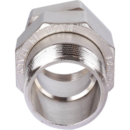 STOUT Разъемное соединение "американка" ВН, никелированное, уплотнение под гайкой по плоскости, 1? 1/4