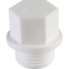 Политэк d=20 Заглушка с резьбой 1/2" для полипропиленовых труб под сварку (цвет белый)