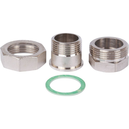 STOUT Разъемное соединение "американка" ВН, никелированное, уплотнение под гайкой по плоскости, 1?