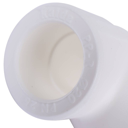 Kalde Kalde Россия d=20 Угольник 90 для полипропиленовых труб под сварку (цвет белый)