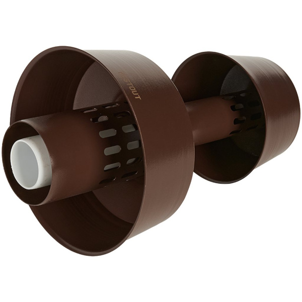 STOUT SCR-8610-800022 STOUT Оголовок вертикальный с ветрозащитой конденсац. коакс. D60(п)/100(п) КОРИЧНЕВЫЙ широкий, SCR-8610-800022