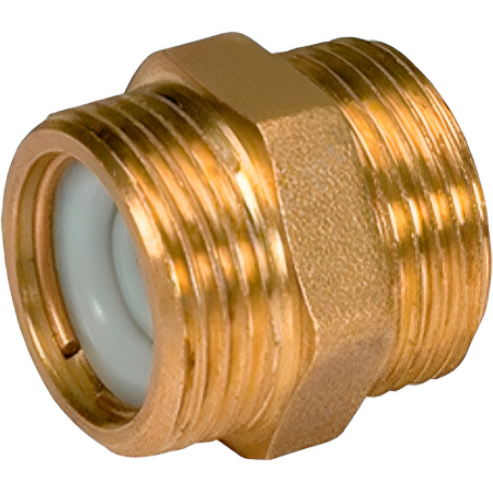 Ниппель латунь Ду 20 (3/4") со встроенным обратным клапаном ВР/ВР R189V Giacomini R189VY004