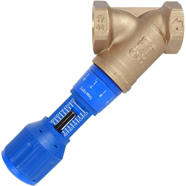 Cimberio Клапан балансировочный ручной 727ОТ 1.1/2 обычн. латунь Kvs=28,46 PN20 BB без изм. ниппелей Cimber