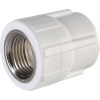 Политэк 20х1/2" Муфта комбинированная внутр. резьба для полипропиленовых труб под сварку (цвет белый)
