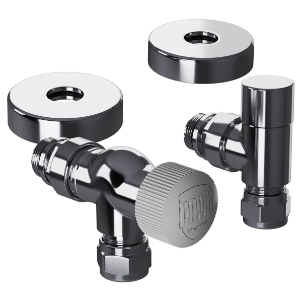 Набор термостатический осевой Royal Thermo Design Pro 15мм М30х1,5 (Хром)
