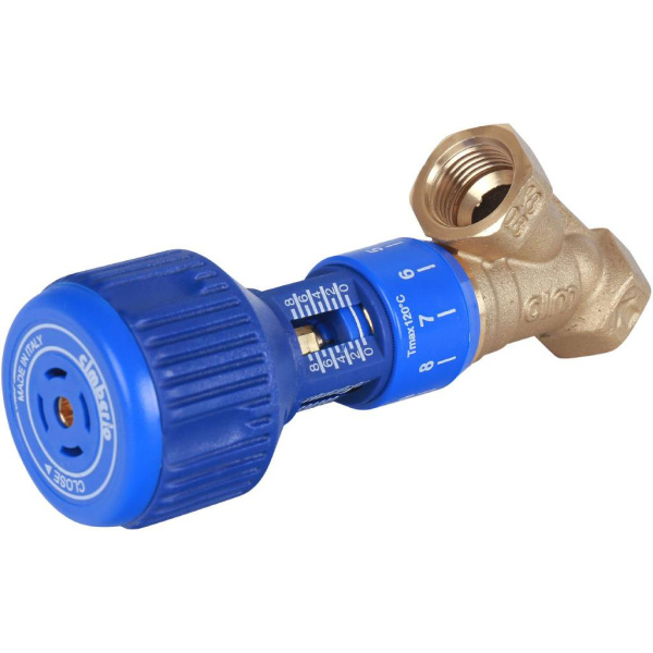 Cimberio Клапан балансировочный ручной 727ОТ 1/2 обычн. латунь Kvs=3,91 PN20 BB без изм. ниппелей Cimberio