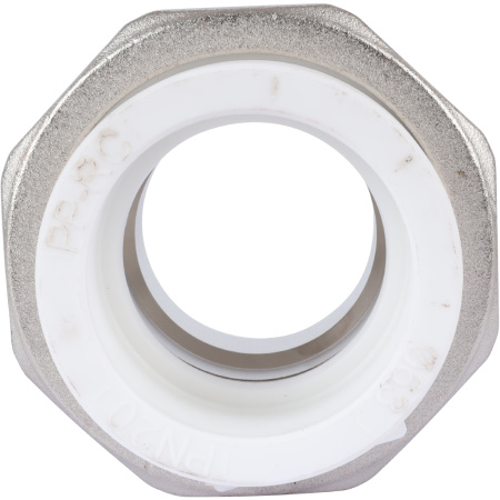 Политэк Политэк White fittings 63х2" Муфта разъемная с наружной резьбой для полипропиленовых труб под сварку (цвет белый)