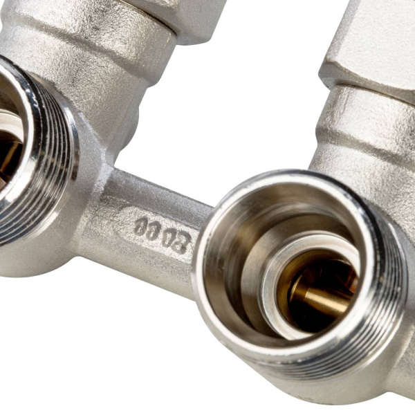 STOUT Узел нижнего подключения радиатора для однотрубной системы, угловой 3/4