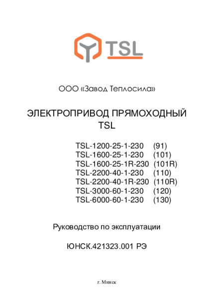 TS-0027721 Теплосила Электропривод прямоходный TSL-1600-25-1-230-IP67, TS-0027721