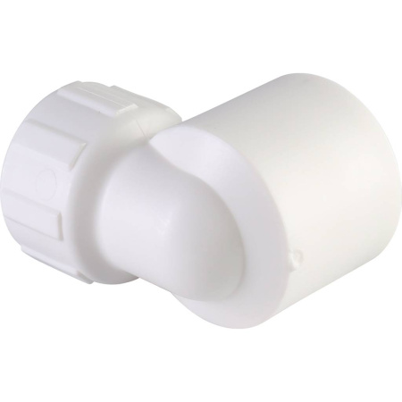 Политэк 32x3/4" Угольник с внутренней резьбой для полипропиленовых труб под сварку (цвет белый)