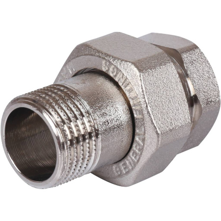 STOUT Разъемное соединение "американка" ВН, никелированное, уплотнение под гайкой по плоскости, 1/2?