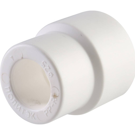 Политэк 25х20 Муфта переходная внутр./наруж. для полипропиленовых труб под сварку (цвет белый)