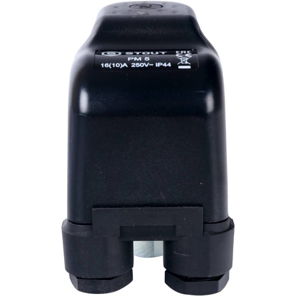 STOUT SCS-0001 Реле давления для водоснабжения PM5G, 1-5 бар, 1/4", с накидной гайкой.
