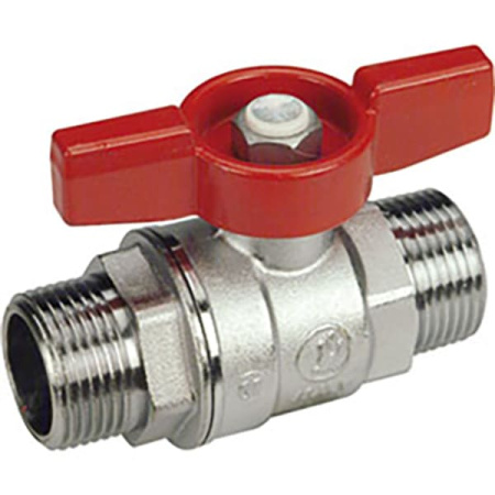 Кран шаровой латунь хром R253D Ду 20 Ру42 НР бабочка Giacomini R253X004