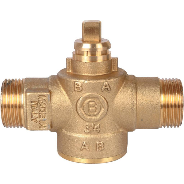 STOUT 2-Ходовой зональный клапан, сервопривод 230V, с 3-х жильным кабелем 1м., НР 3/4