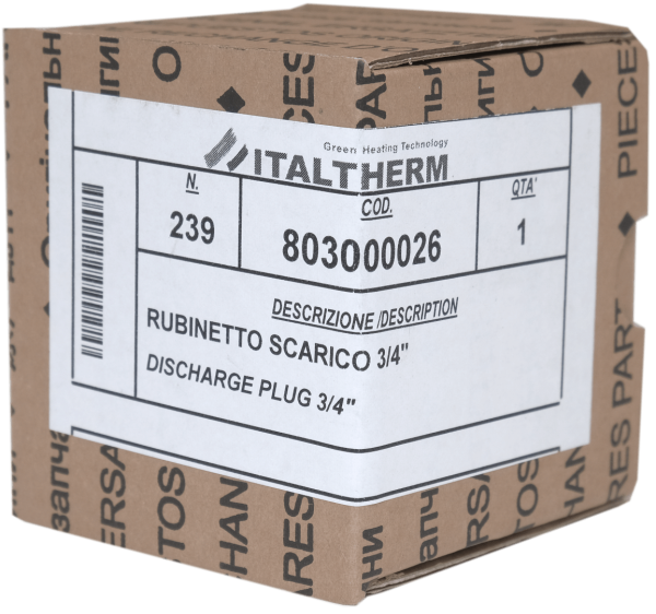 Кран бойлера сливной 3/4" Italtherm TIME MAX