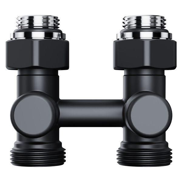 Узел нижнего подключения Royal Thermo Design прямой 1/2"х3/4" EK (черный)