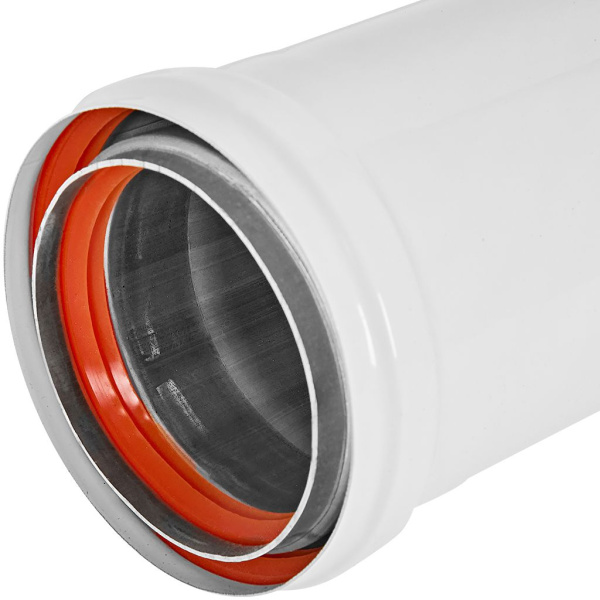 STOUT SCR-0080-821500 STOUT Удлинитель дымохода утепленный традиц. D80(п-м), L1500 (газоход до 185 градусов), SCR-0080-821500